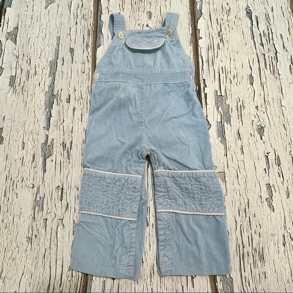 Vintage popsicle 18 month light blue corduroy overalls one piece outfit fall - Picture 1 of 8